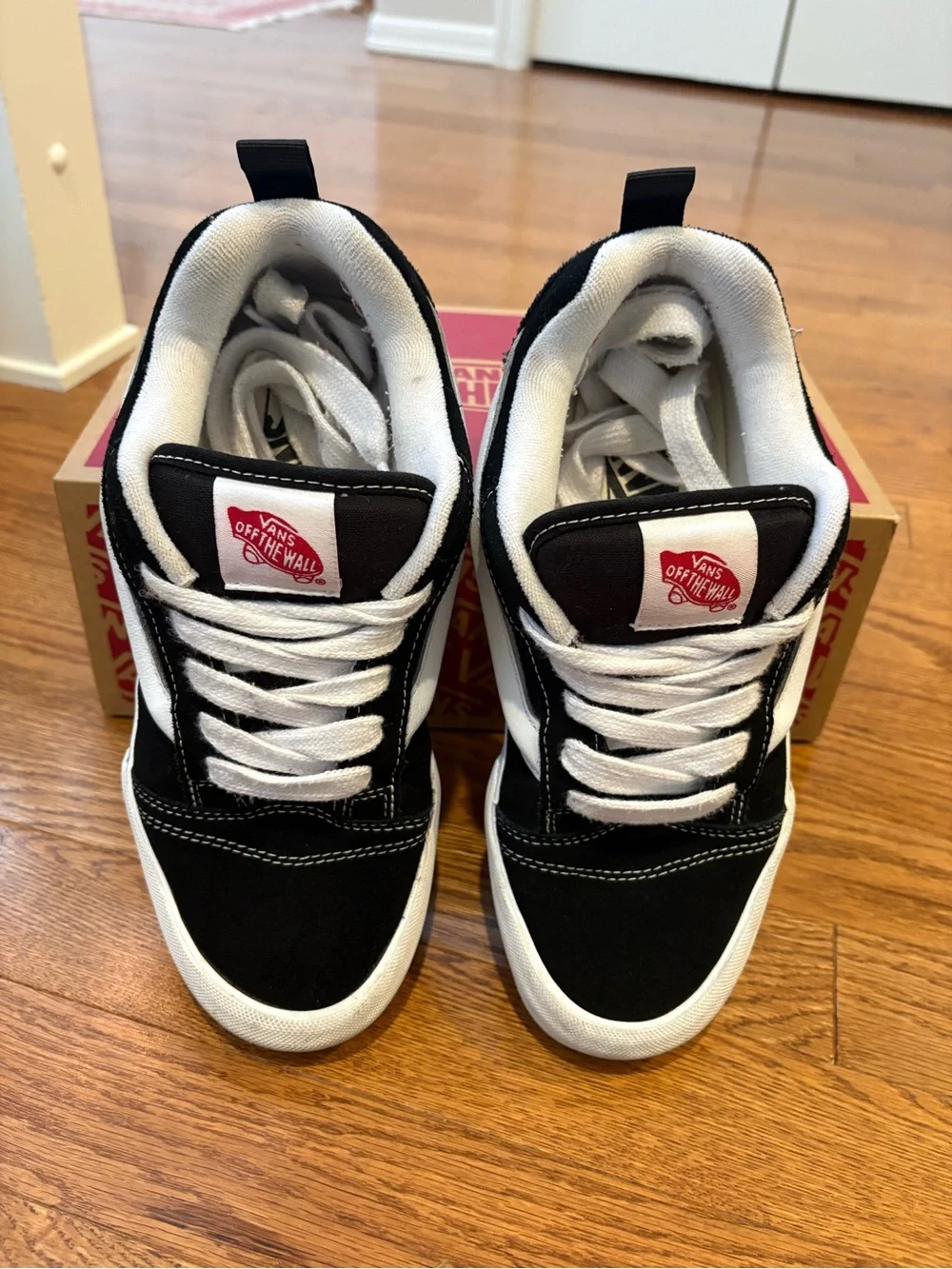 Vans Knu Skool Black and True White Low-Top Sneakers